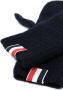 Thom Browne Kabelgebreide handschoenen Blauw - Thumbnail 2