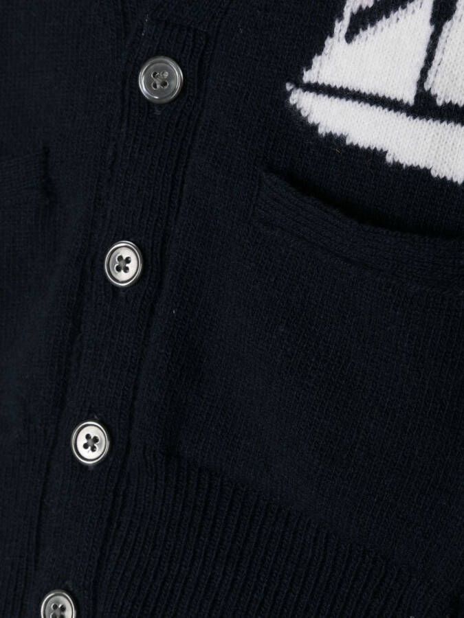 Thom Browne Kids Button-up top Blauw