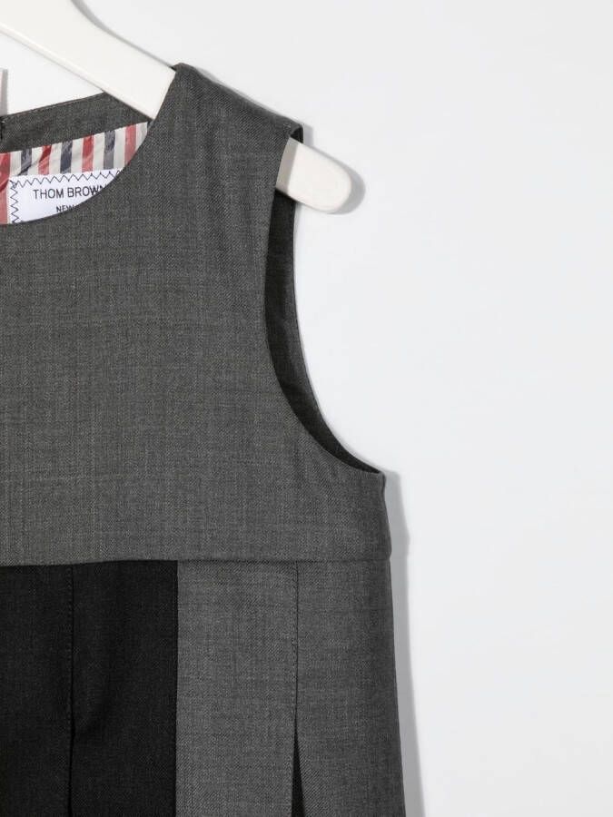 Thom Browne Kids Geplooide jurk Grijs