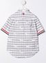 Thom Browne Kids Geruit shirt Grijs - Thumbnail 1