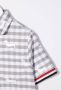 Thom Browne Kids Geruit shirt Grijs - Thumbnail 2