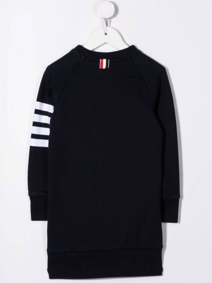 Thom Browne Kids Gestreepte jurk Blauw