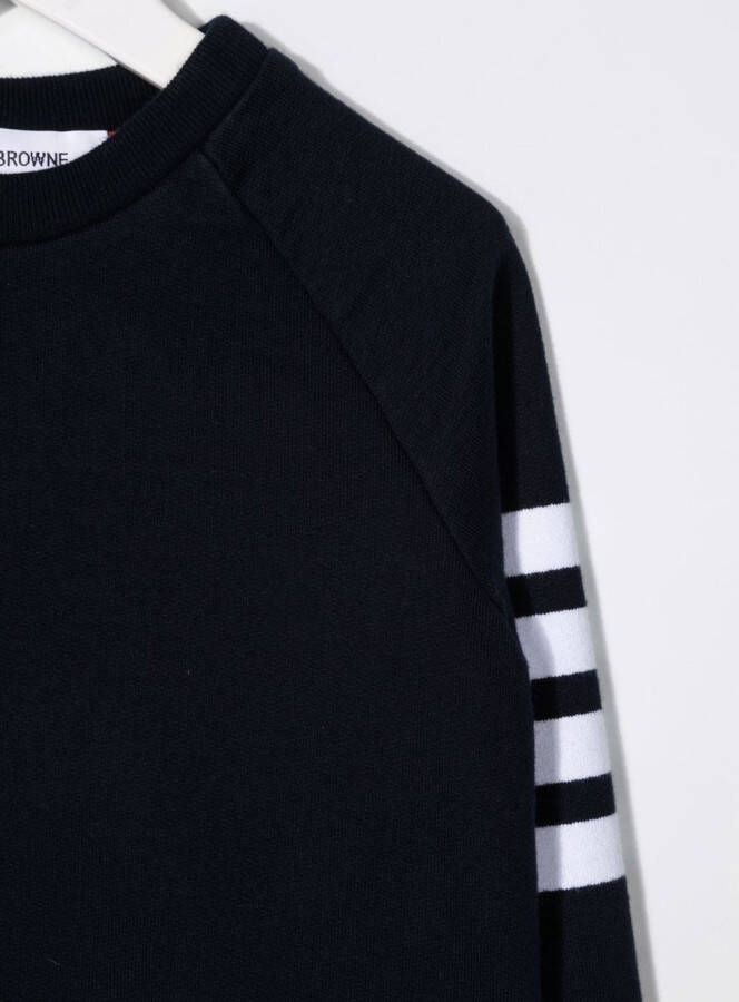 Thom Browne Kids Gestreepte jurk Blauw