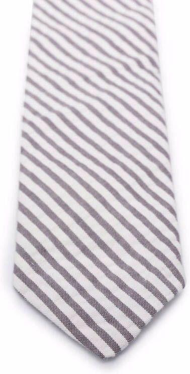 Thom Browne Kids Gestreepte stropdas Grijs