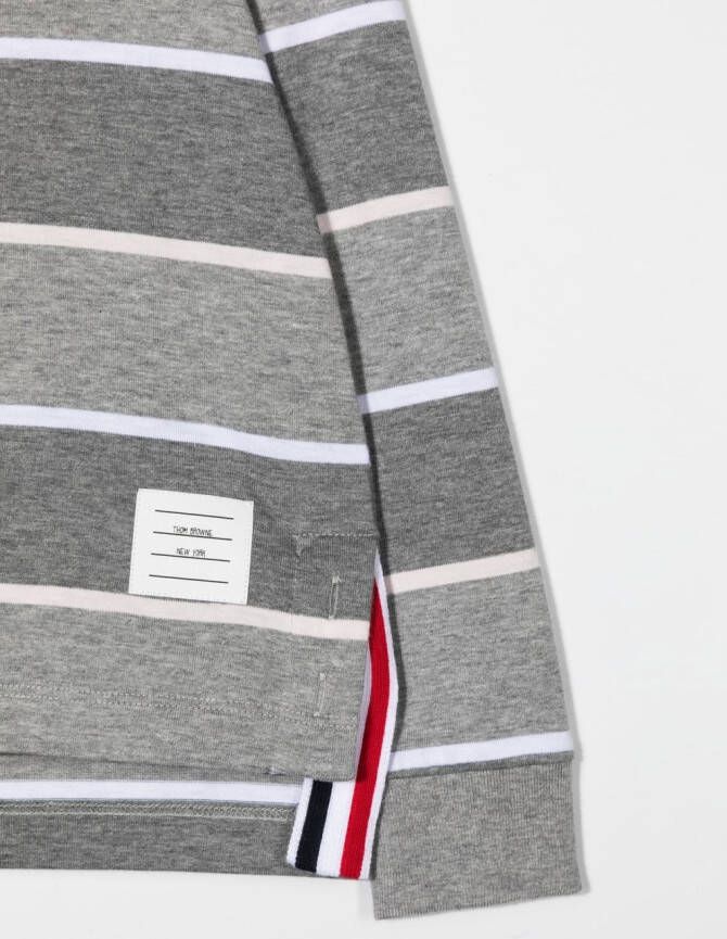 Thom Browne Kids Gestreepte trui Grijs