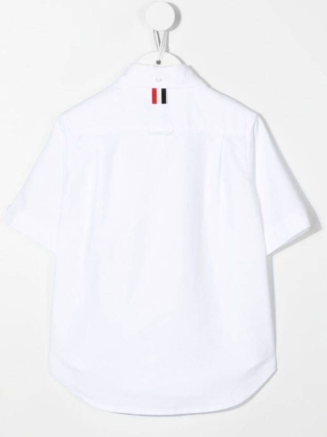 Thom Browne Kids Shirt met korte mouwen Wit