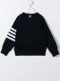 Thom Browne Kids Sweater met 4 strepen Blauw - Thumbnail 2