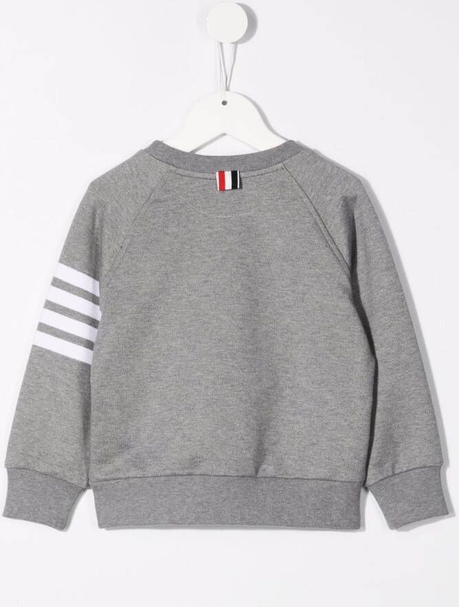 Thom Browne Kids Sweater met logopatch Grijs