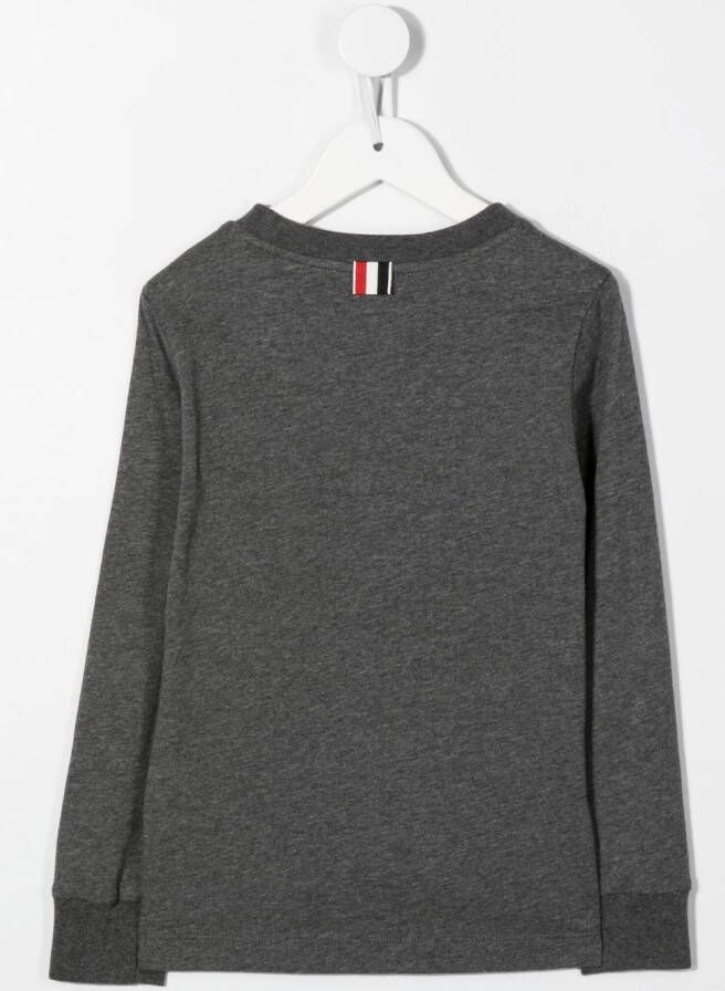 Thom Browne Kids T-shirt met logo Grijs