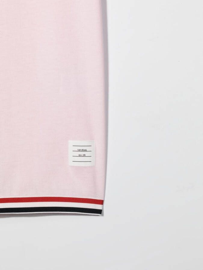 Thom Browne Kids T-shirtjurk met gestreept detail Roze