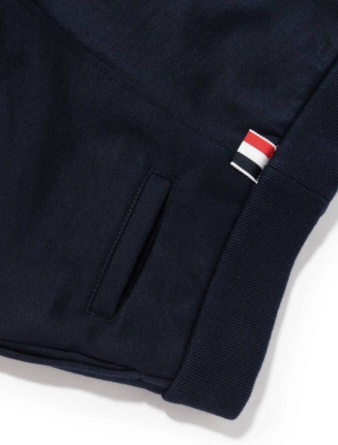 Thom Browne Kids Trainingsbroek met 4 strepen Blauw
