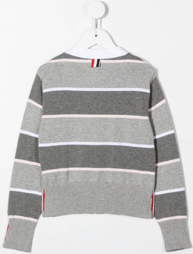 Thom Browne Kids Vest met V-hals Grijs