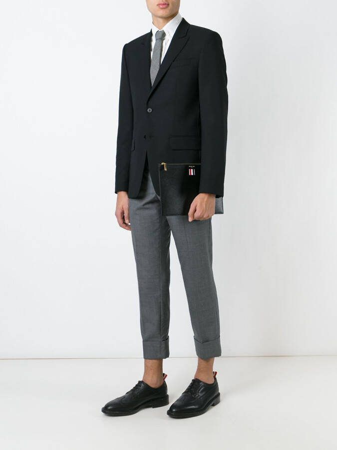 Thom Browne Kleine documentenmap met textuur Zwart