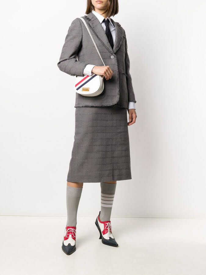 Thom Browne Kleine zadeltas Wit
