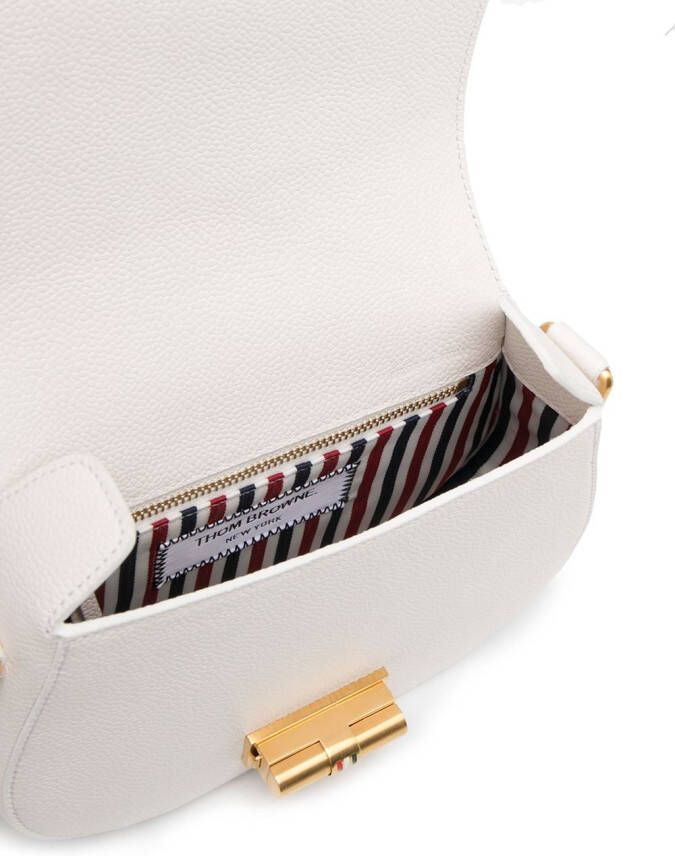 Thom Browne Kleine zadeltas Wit