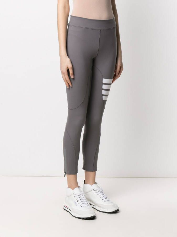 Thom Browne Legging met vier strepen Grijs