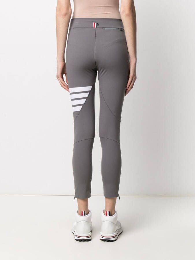 Thom Browne Legging met vier strepen Grijs