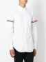 Thom Browne Long Sleeve Shirt With Grosgrain Armbands In White Oxford - Thumbnail 3