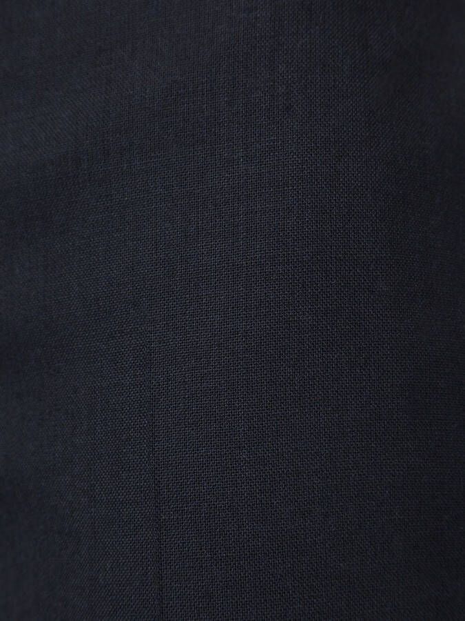 Thom Browne Lowrise Skinny Trousers In Navy 2-Ply Wool Fresco Blauw