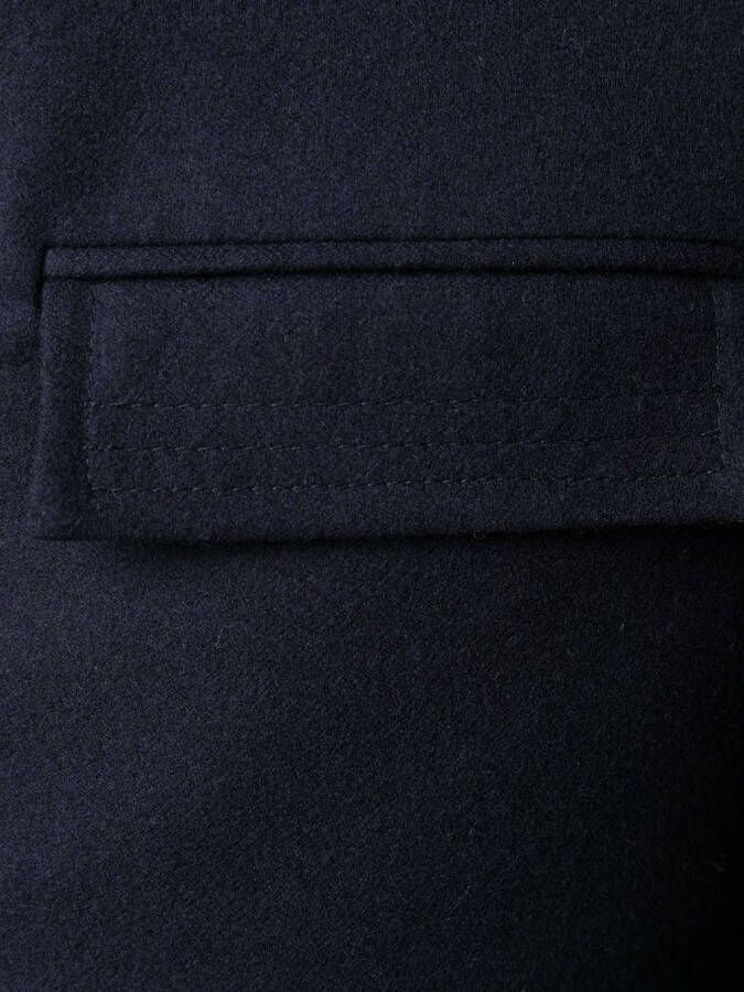 Thom Browne Mantel met 4 strepen Blauw