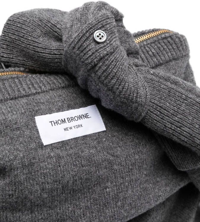 Thom Browne Messengertas met rits Grijs