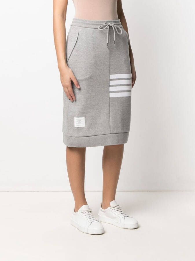Thom Browne Getailleerde rok met 4-Bar detail Grijs