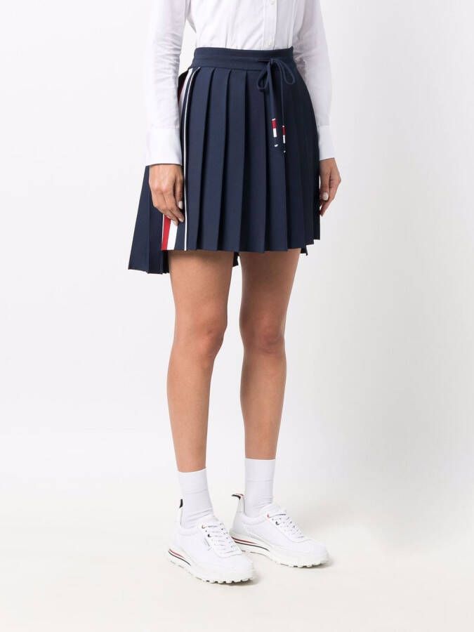 Thom Browne Mini-plooirok Blauw