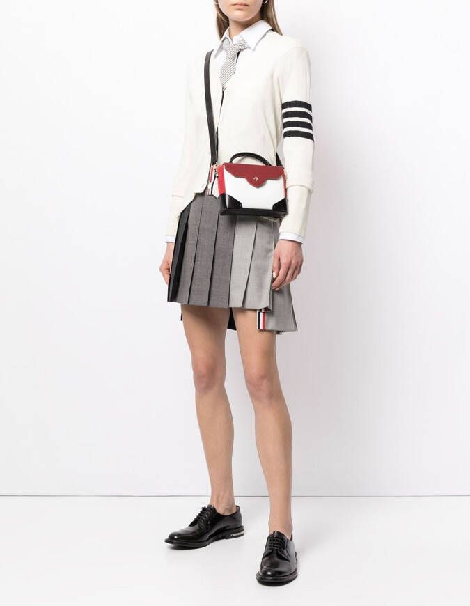 Thom Browne Mini-plooirok met verlaagde achterkant Grijs