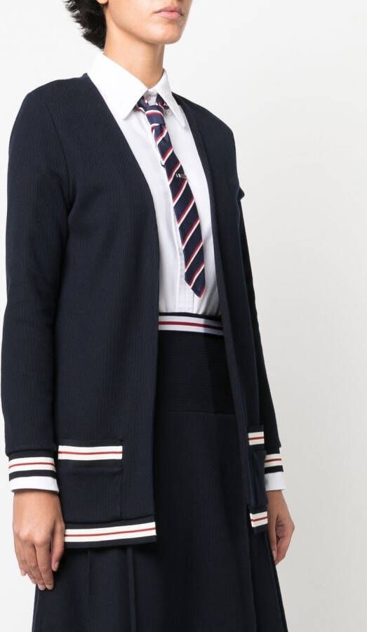 Thom Browne Vest met open voorkant Blauw