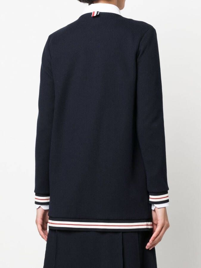Thom Browne Vest met open voorkant Blauw