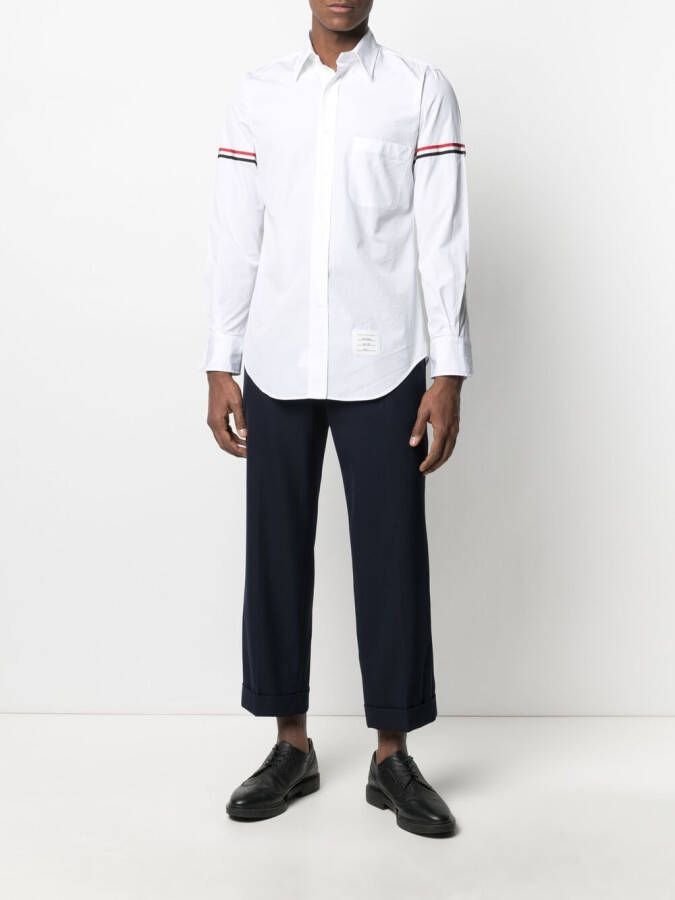Thom Browne Overhemd met gestreept detail Wit
