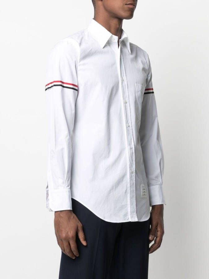 Thom Browne Overhemd met gestreept detail Wit