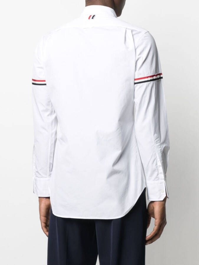 Thom Browne Overhemd met gestreept detail Wit