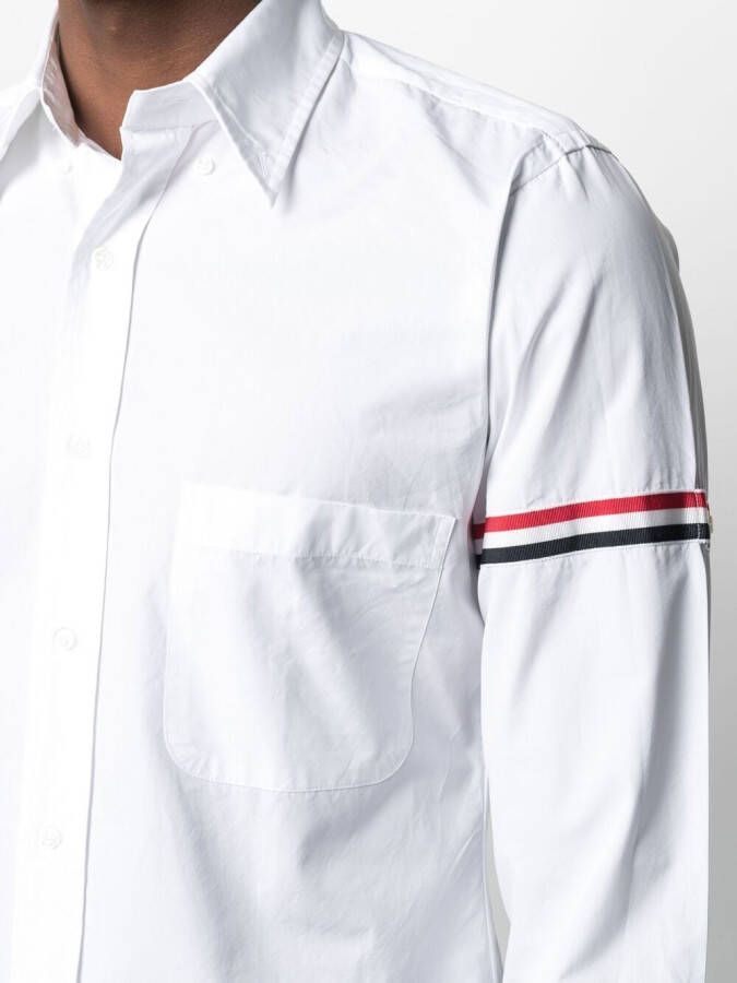 Thom Browne Overhemd met gestreept detail Wit