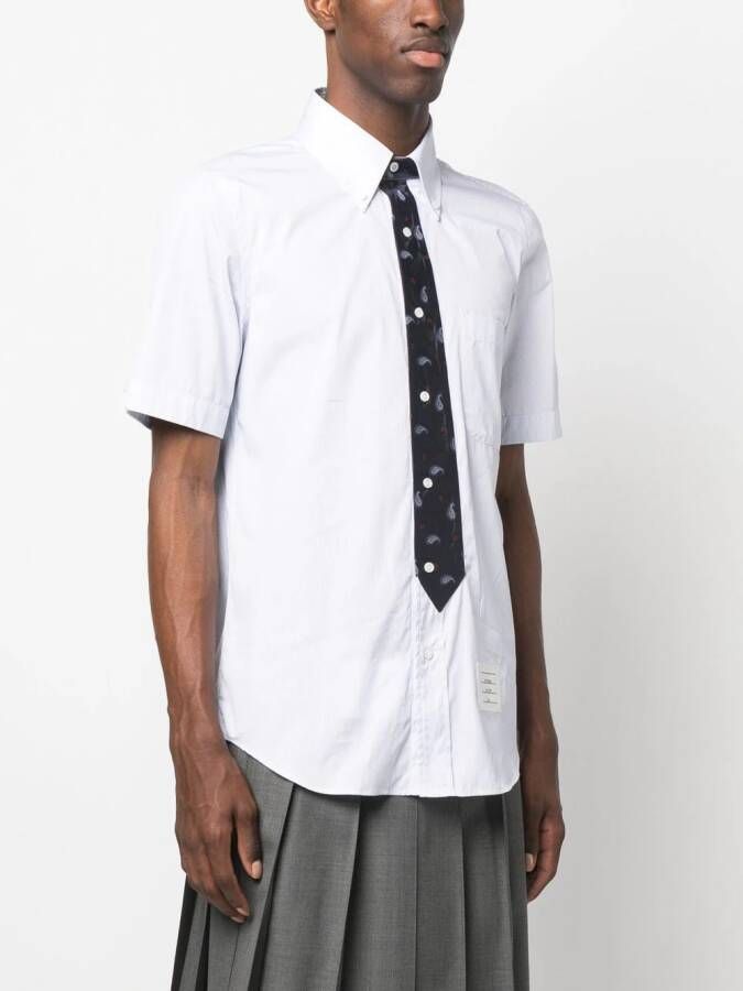 Thom Browne Overhemd met gestrikte afwerking Wit