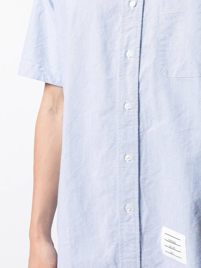 Thom Browne Overhemd met logopatch Blauw