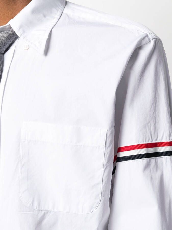 Thom Browne Overhemd met streep Wit