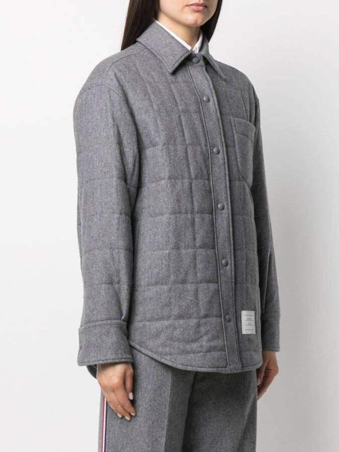 Thom Browne Oversized shirtjack Grijs
