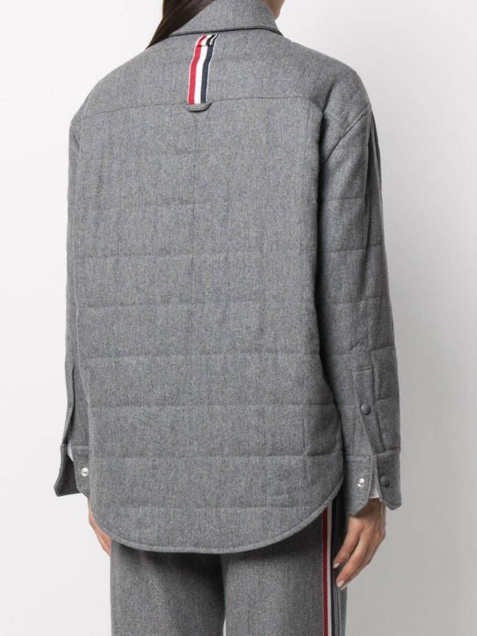 Thom Browne Oversized shirtjack Grijs