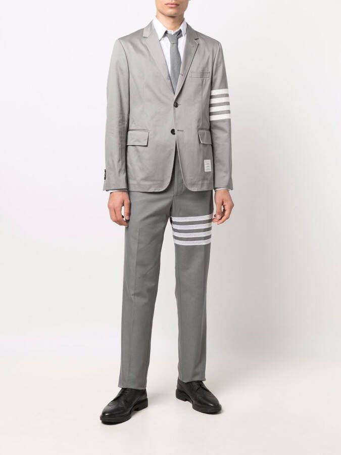 Thom Browne Pantalon met vier strepen Grijs