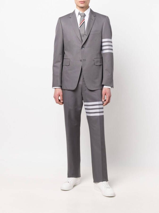 Thom Browne Pantalon met vier strepen Grijs