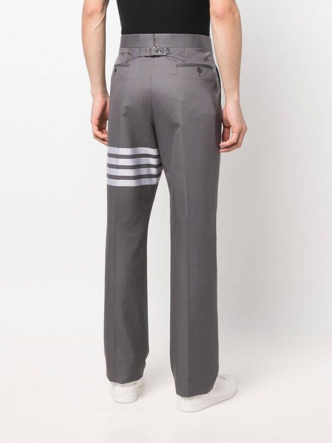 Thom Browne Pantalon met vier strepen Grijs