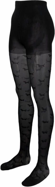 Thom Browne Panty met patroon Zwart