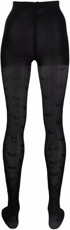 Thom Browne Panty met patroon Zwart