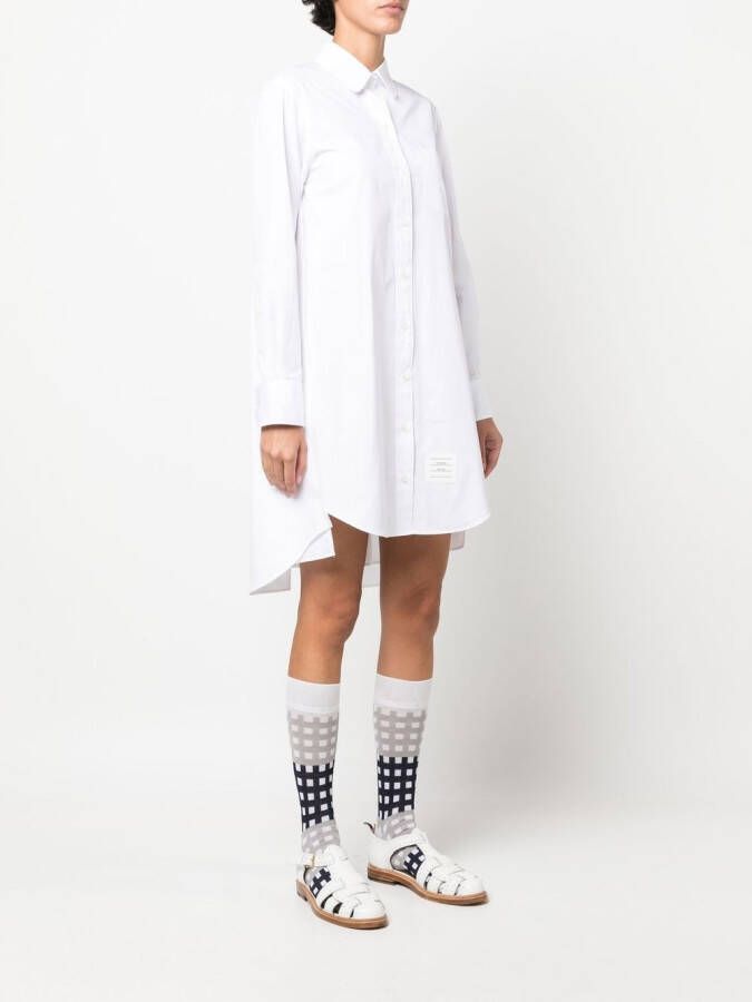 Thom Browne Blousejurk met geplooid detail Wit
