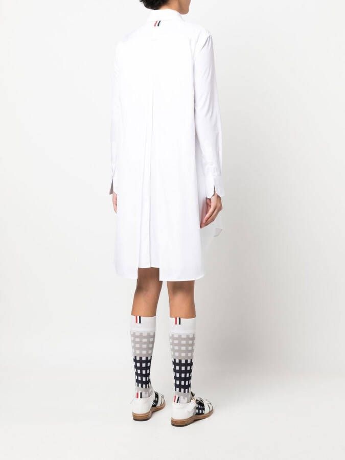 Thom Browne Blousejurk met geplooid detail Wit