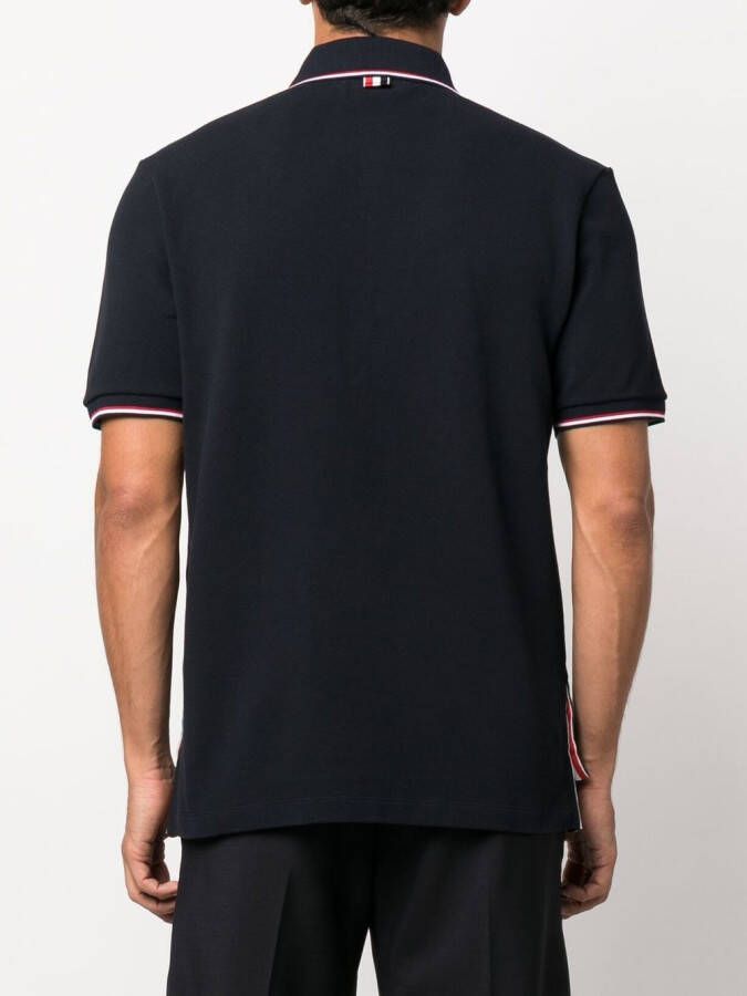 Thom Browne Poloshirt met 4 strepen Blauw