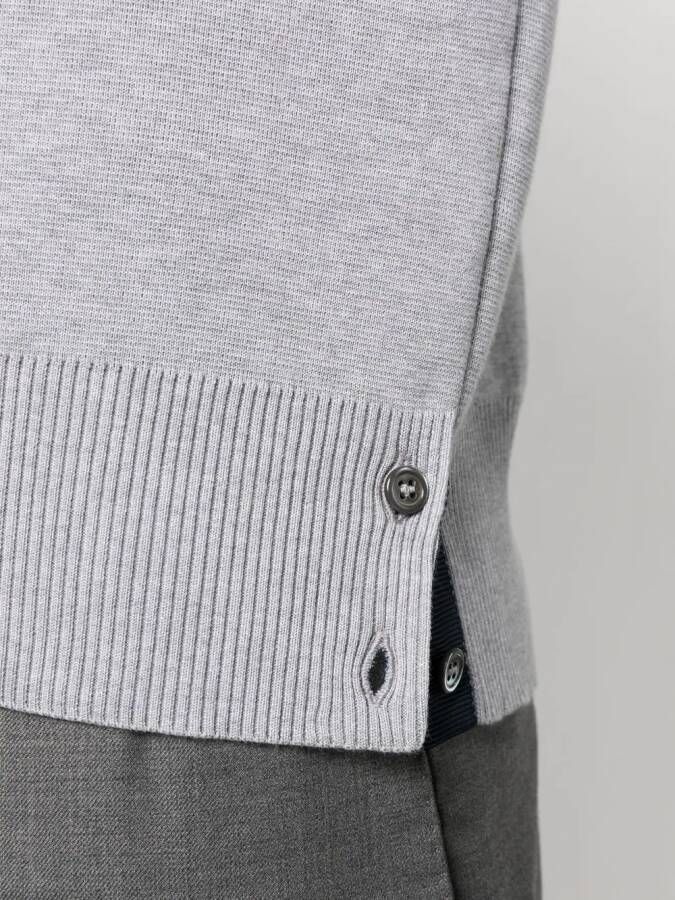 Thom Browne Poloshirt met contrasterende kraag Grijs