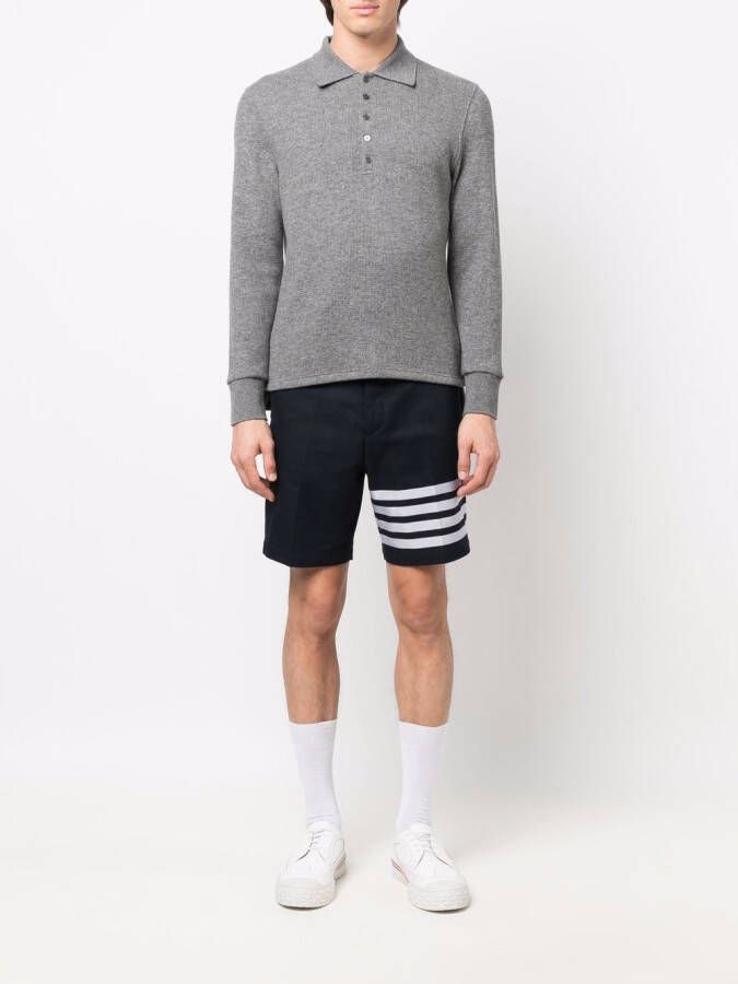 Thom Browne Poloshirt met lange mouwen Grijs