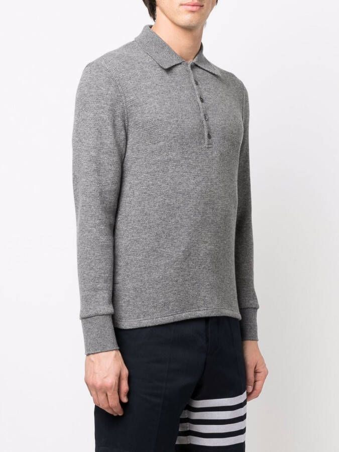Thom Browne Poloshirt met lange mouwen Grijs